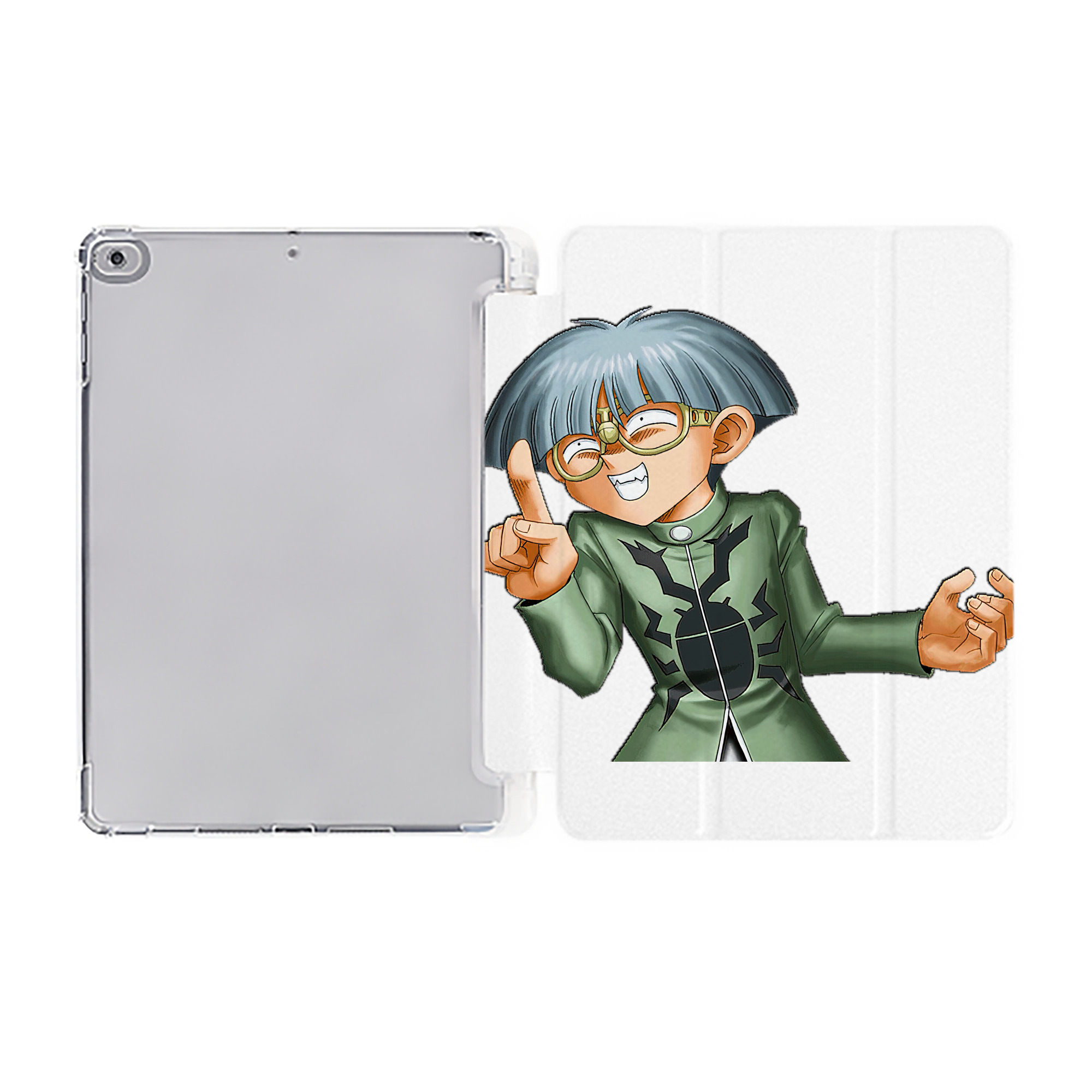 （画像用） 遊☆戯☆王 Yu-Gi-Oh! IPad ケース ペン収納付き 三つ折りスタンド PUレザー×シリコン 対応機種9.5/10.5/10.9インチ